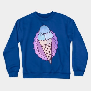 blue vintage ice cream Crewneck Sweatshirt